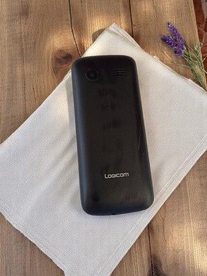 Téléphone portable Logicom rétro noir fonctionnel sans chargeur vintage