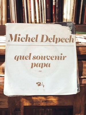 Disque vinyle 45 tours Michel Delpech Barclay vintage ancien pochette usagée