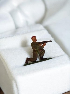 Figurine soldat Starlux vintage, statuette militaire rétro peinte main