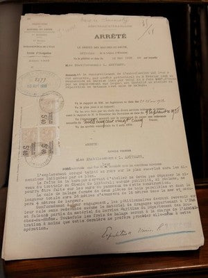 Arrêté préfectoral ancien Marseille années 1930 Bouches-du-Rhône document vintag