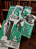 Lot 7 marque-pages religieux vintage illustrés verts noirs anciens piété rétro