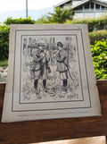 Gravure ancienne chasse garde-champêtre humour France XIXe vintage