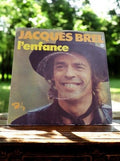 Vinyle 45 tours Jacques Brel l’enfance Barclay vintage pochette photo