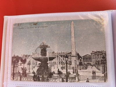 Carte postale ancienne vintage Paris Place de la Concorde obélisque fontaine