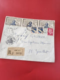 Ancienne enveloppe timbrée oblitérée France 1970 philatélie collection vintage