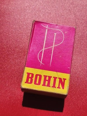 Ancienne boîte épingles couture Bohin vintage rétro collection mercerie ancienne