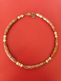 Collier ancien vintage en perles, bijou rétro élégant pour collectionneur