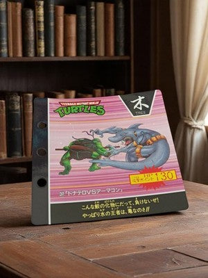 Carte vintage Tortues Ninja Mirage Studio 1993 Japan TMNT illustration japonaise