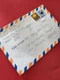 Ancienne enveloppe oblitérée Japon-France timbres pour collection philatélie