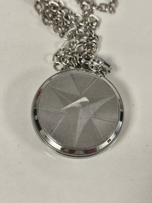 Montre à gousset Marlux antichoc avec chaîne, cadran blanc chiffres noirs