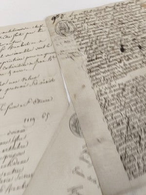 Ensemble de lettres administratives manuscrites XIXe, 1813, plume, timbres 25 c