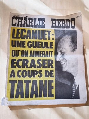 Magazine Charlie Hebdo vintage 1976 une LECANUET satire presse ancienne