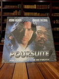Laserdisc vintage Poursuite Keanu Reeves Morgan Freeman film rétro cinéma