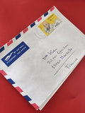 Ancienne enveloppe airmail timbrée oblitérée philatélie collection vintage