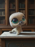 Figurine Petshop vintage grand yeux, rare, aspect vieilli, jouet ancien