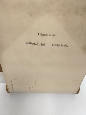 Rouleau de musique ancien piano mécanique Beethoven Appassionata Soldant
