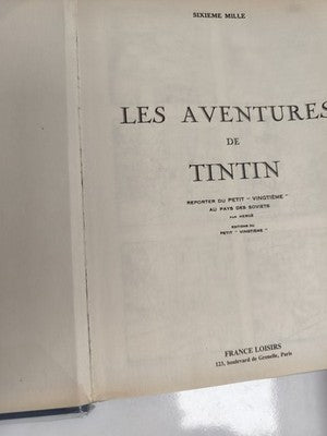 BD Tintin Au pays des Soviets album 1988 Hergé double couverture