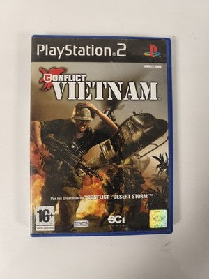 Boîte vide PlayStation 2 Conflict Vietnam sans jeu, boîte bleue originale PAL