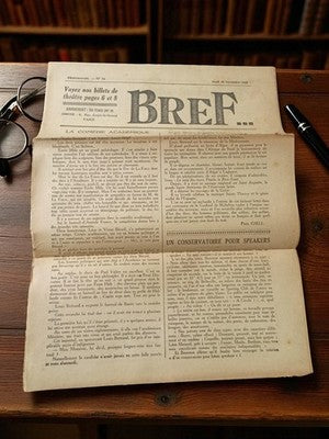 Journal ancien BREF 1925 presse vintage rétro papier histoire France