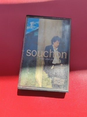 Cassette audio vintage K7 Alain Souchon musique ancienne collection rétro