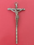 Croix catholique ancienne vintage, objet religieux rétro pour collectionneur déc