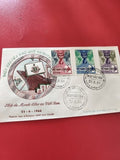 Enveloppe FDC Vietnam 1966 ancienne, timbres Aide du Monde, premier jour