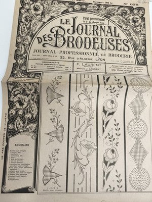 Ancien journal broderie Le Journal des Brodeuses 1954 motifs vintage Lyon