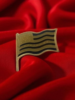 Pin's vintage drapeau Bretagne ancien badge régional rétro publicitaire
