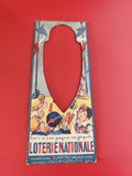 Ancien marque-page publicitaire Loterie Nationale vintage, illustration enfants,