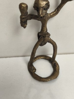 Sculpture africaine ancienne bronze figurine artisanale statuette ethnique