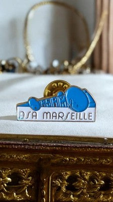 Pin's ASA Marseille vintage émaillé bleu blanc badge ancien rare France