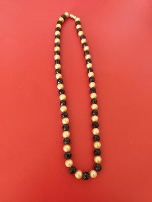 Collier vintage perles anciennes rétro, bijou d’époque pour collection ou cadeau