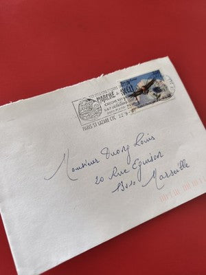 Ancienne enveloppe oblitérée timbre France 1997 philatélie collection vintage