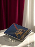 Plaque publicitaire AXA Assurances vintage bleu or, édition limitée, signalétiqu