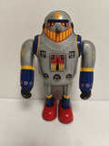 Robot mécanique tin toy MS 417 gris déco rétro, jouet tôle, Super Robot