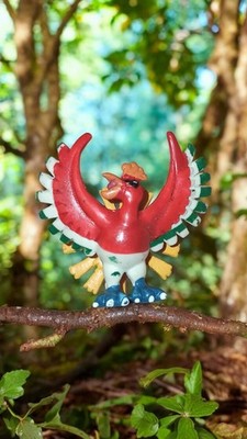Figurine Pokémon Ho-Oh PVC 2005-2006 rouge jaune R/LW jouet décor