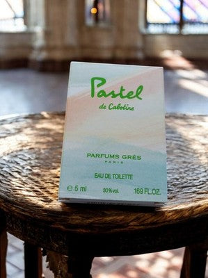 Miniature parfum Pastel de Cabotine boîte, Parfums Grès vintage 5ml eau de toile