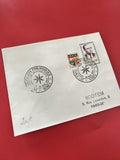 Ancienne enveloppe philatélique timbres oblitérés Nîmes 1963 collection vintage