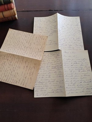 Lettre manuscrite ancienne 1899 Paris amitié, signée, écriture vintage