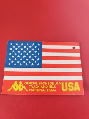 Ancienne carte vintage Kappa sponsor USA, athlétisme, drapeau américain
