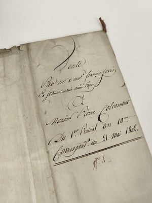 Lettre administrative manuscrite 1802, Consulat, cachet République