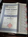 Action au porteur Paris Maroc 1923 vintage titre ancien authentique années 20