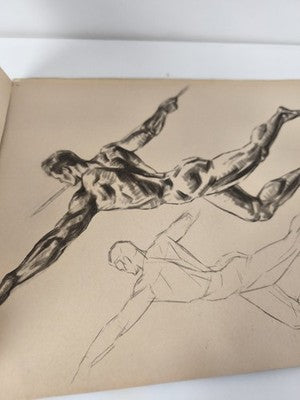 Ancien livre vintage Le dessin par l'exemple n°4 étude du nu homme enfant rare