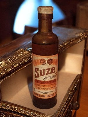 Mini-bouteille Suze gentiane vintage échantillon ancien Pernod Paris