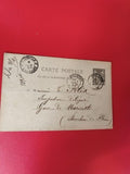 Carte postale ancienne timbre oblitéré Marseille 1893 philatélie collection