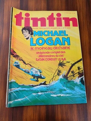 Magazine Tintin ancien n°154 Michael Logan vintage 1978 collector BD