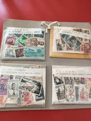 Lot ancien timbres monde vrac collection Espagne Vietnam Afrique France