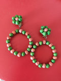 Paire de boucles d’oreilles vintage ancienne rétro collection bijoux femme