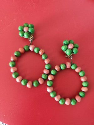 Paire de boucles d’oreilles vintage ancienne rétro collection bijoux femme