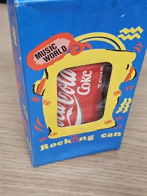 Figurine canette Coca Cola Rocking Can vintage Music World boîte d'origine